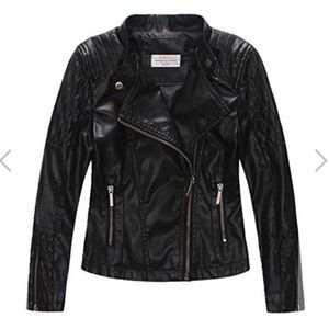 Girls Faux Leather Jacket